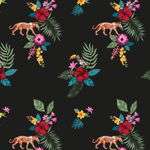 Tropical Fabric Print - Textile Designers & Illustrators Los Angeles fashion brand needs your designs Design by rafapi