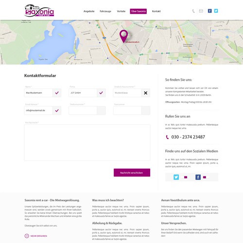 Web page design contest entry by malzi.