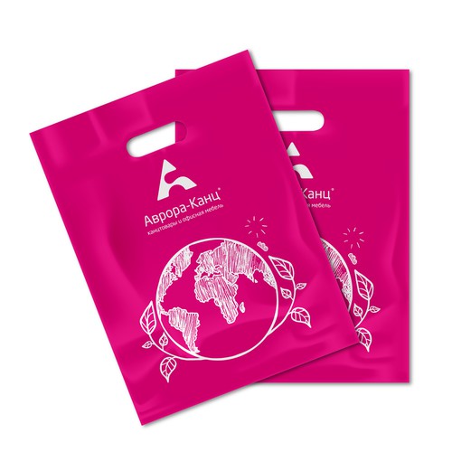 Plastic eco bag Design by creationMB