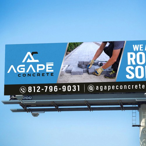 AN AMAZING CONCRETE COMPANY BILLBOARD NEEDED Aprox 14’ tall and 48’ wide Design by Graphics House