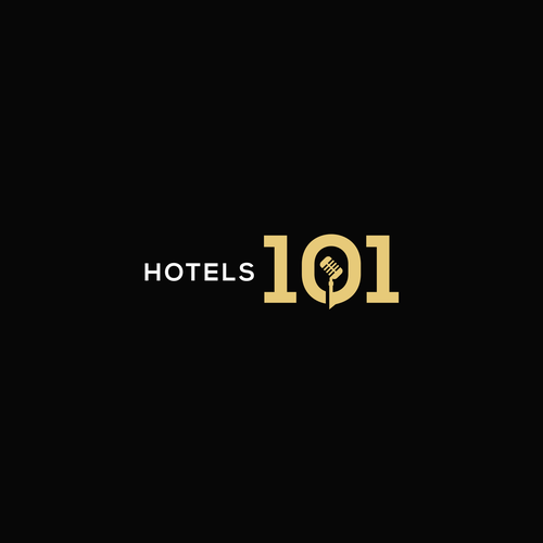 Create a logo for a podcast called - Hotels 101 - incorporate a hotel in the logo Design by perkilasan