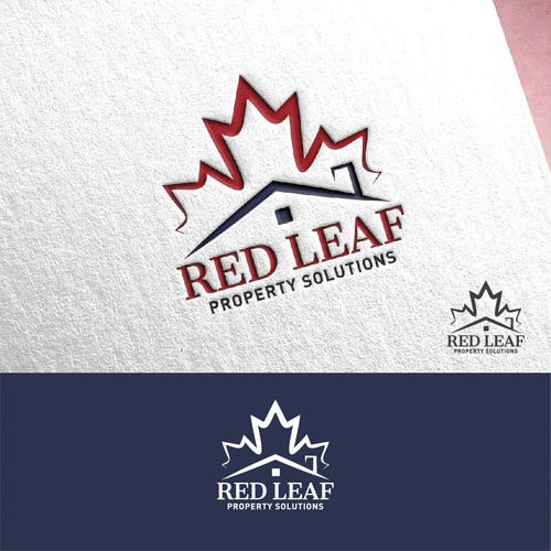 What company has a red maple leaf logo? - 99designs