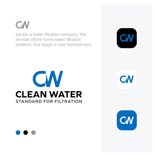 Simple Clean Logo for Water Filtration Company Design by Jinjala