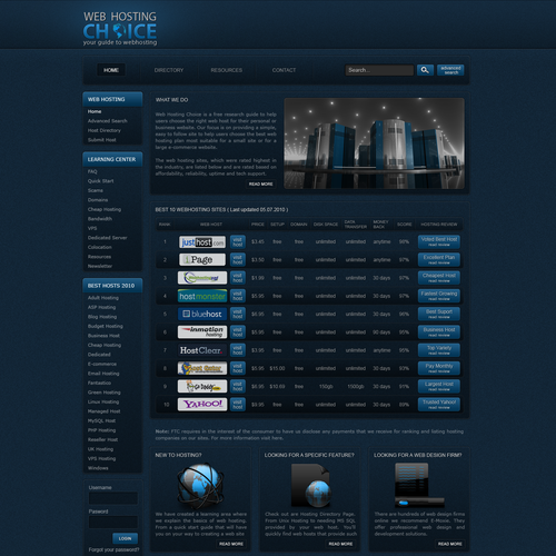 Redesign WebHostingChoice.com Design by Phase007