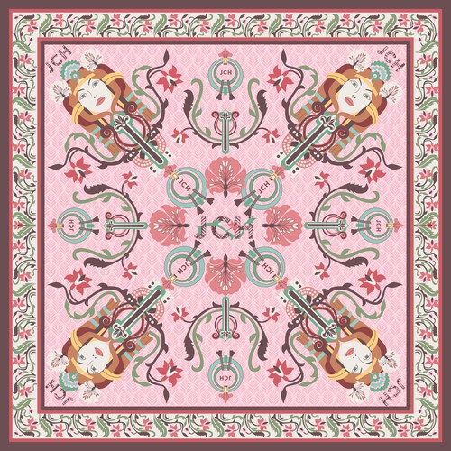 Pattern for silk scarf Design by rafapi