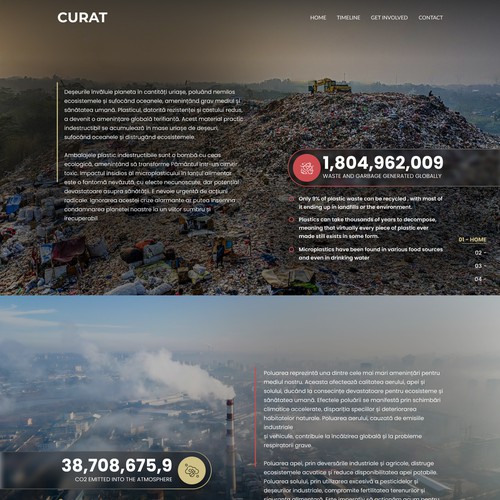 Earth in Focus: A Transformative  Web Experience Highlighting Waste, Pollution, and Sustainability Design by Design illusion