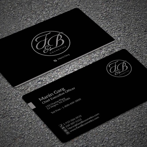 Black & Metallic Gold Business Cards Design by Seerat Razzaki