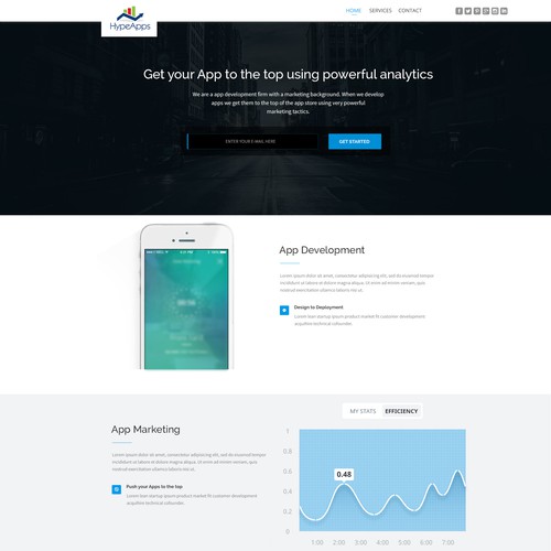 Designs | App development website | Landing page design contest