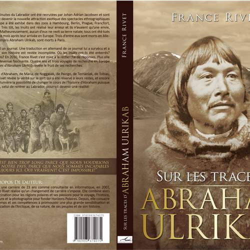 Book cover - True story of eight Inuit who died in Europe in 1880 while being exhibited in zoos Design by Sumit_S