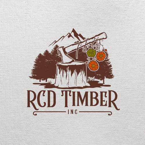 Design a Pacific NW logo for a family oriented logging company-ontwerp door AlarArtStudio™