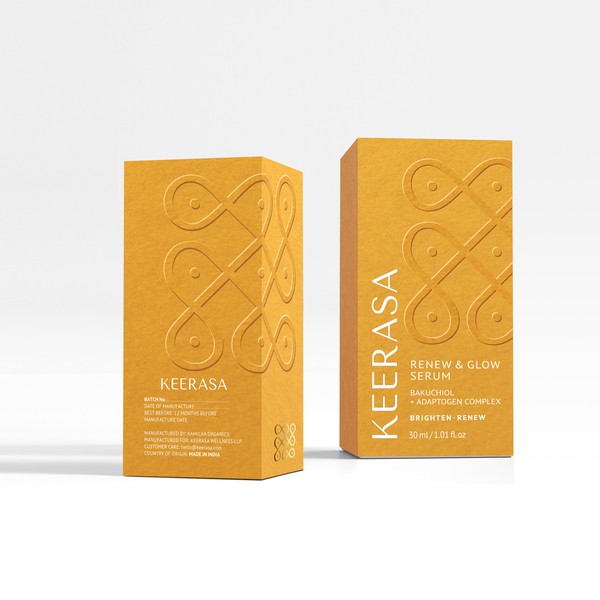 Premium Skincare Packaging Concept for Renew & Glow Serum