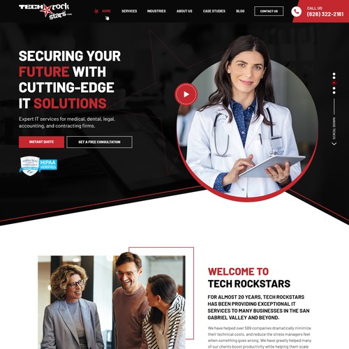 Cutting-Edge Website Design for Premier MSP/MSSP - Tech Rockstars, Inc Design by pb⚡️