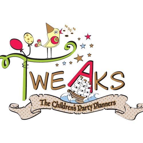 logo for Tweaks - The Children's Party Planners Design by piripal