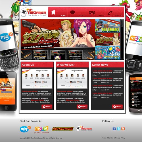 website design for TMGAMER Ontwerp door nazarene gonzales