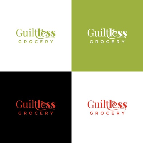Simple Guiltless Grocery logo for healthy e-commerce store Design by saki-lapuff