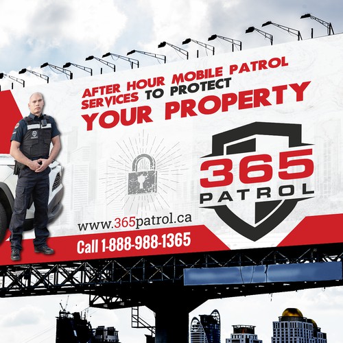 I need a billboard design for a Security Guard Company Design by Sketch Media™