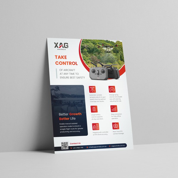 Design by faly28 titled "Drone Remote Flyer"