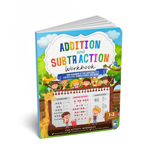 Fun design for kids math workbook Diseño de saffran.designs