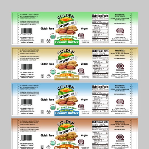 Golden Boy Foods Ltd. needs a new product label Diseño de cherriepie
