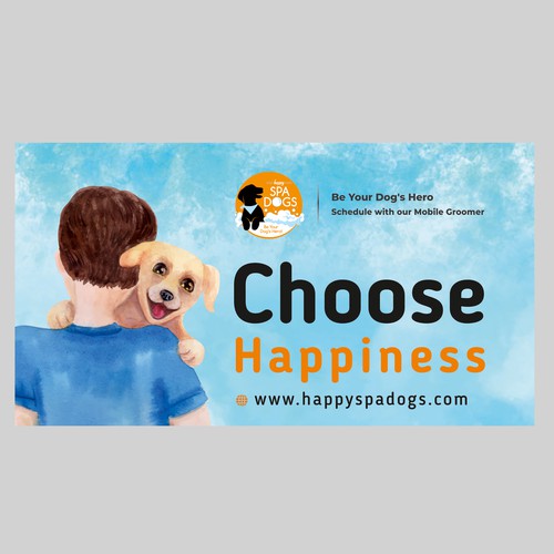 Choose Happiness Banner Design Design by DezinDragonz