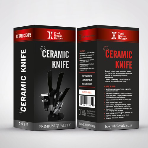 Kitchen knife block set packaging, Product packaging contest