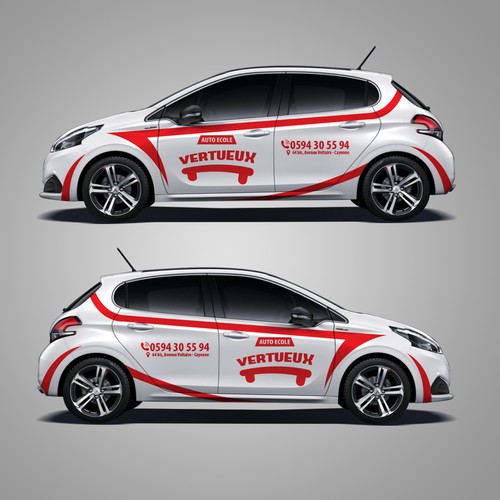 Simple Classy car design for a company that teach people how to drive Design by Priyo