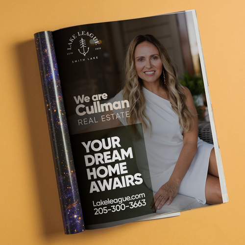 Need a full page magazine ad transitioning a new real estate company into town Design by Gorjan Glaveski