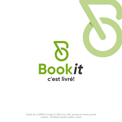 BOOKIT Genève, c'est livré! Livres en ligne livré à vélo! Design por JvMORE