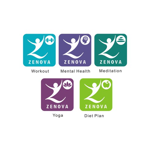 Zenova Logo: Revolutionary suite of health and wellness mobile apps Diseño de Abacusgrp