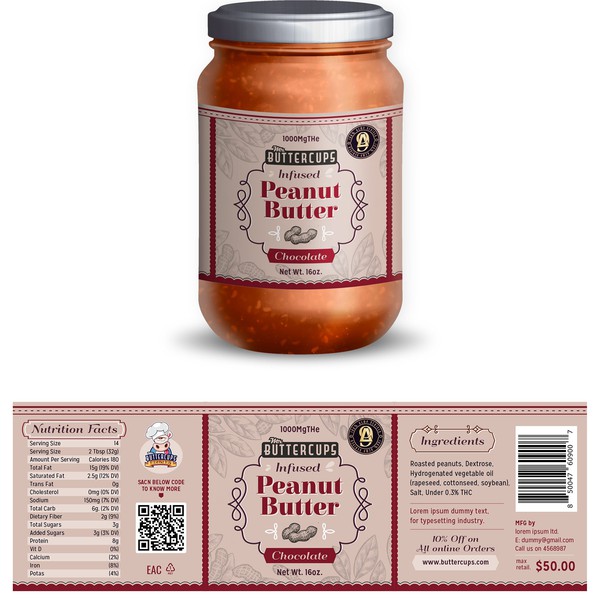 Design by Simply Ali titled "Packaging for Peanut Butter"