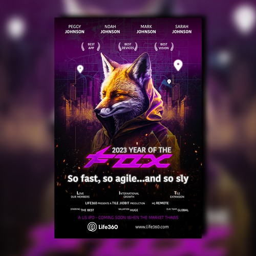 Life360 2023 Year of the Fox Poster Design by MeDesign✦