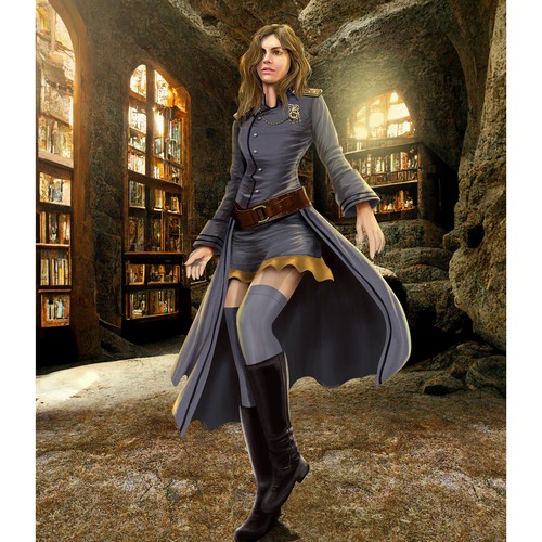 Design vincitore del contest "Necesitamos convertir a la protagonista en carne y hueso"