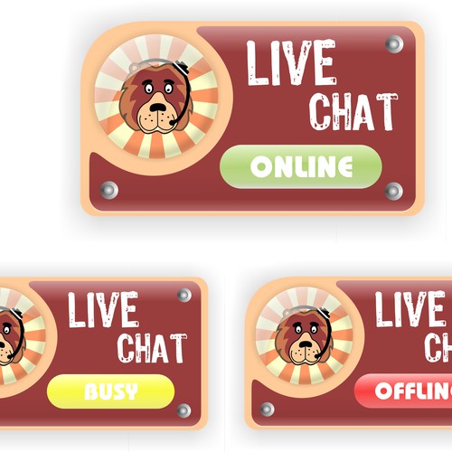 Design a "Live Chat" Button Design by imaginationsdkv