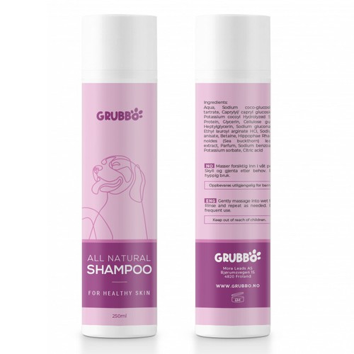 Design label for dog shampoo Design by intanamir