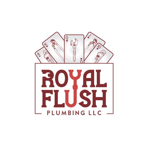 Royal Flush Plumbing Logo Diseño de Vanity Mind