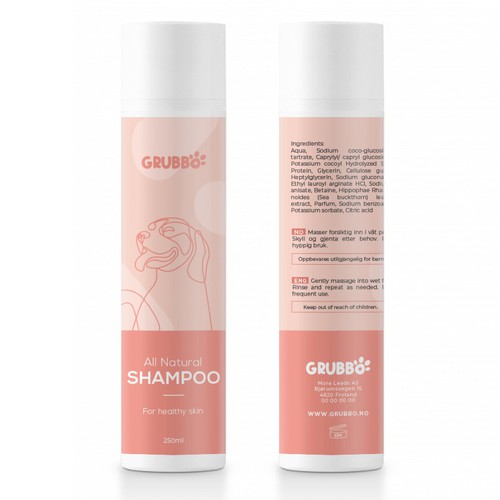 Design label for dog shampoo Design by intanamir