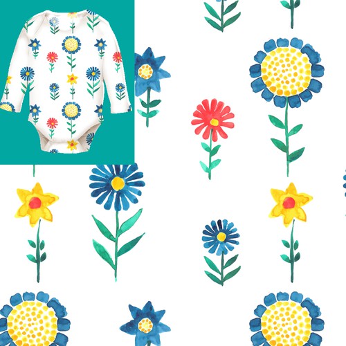 Illustrations to print onto a baby clothing- onesie, nursing cover, headbands, leggings..etc Design by ivala