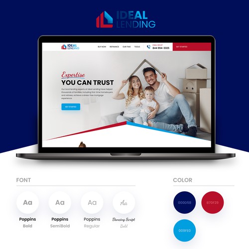 Persuasive and eye appealing website design for a mortgage company Design by MercClass