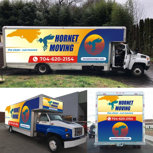 Hornet Moving truck Wrap Design by rakarefa