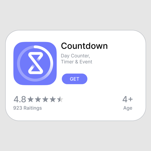 iOS Countdown App Icon Redesign Design by Archer Agent