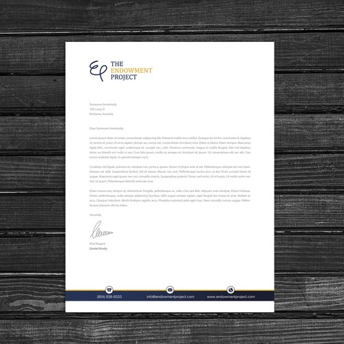 Clean, simple note design, The Endowment Project Design by fastdesign86