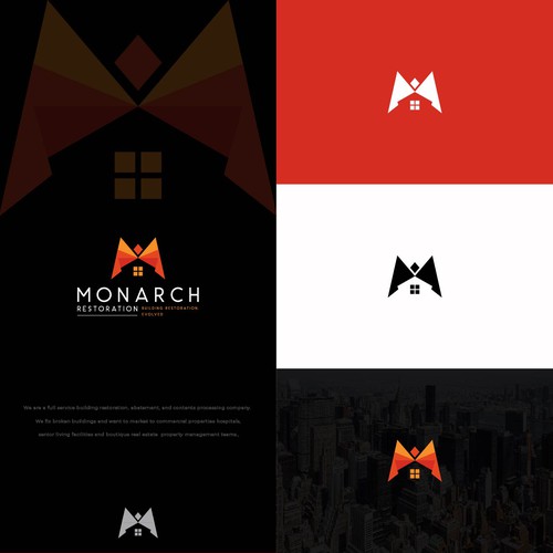 Design a modern clean logo package for a restoration company Design by Danny A
