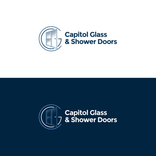 Capitol Glass (Shower Door Focus) Logo Design by Ekyrt