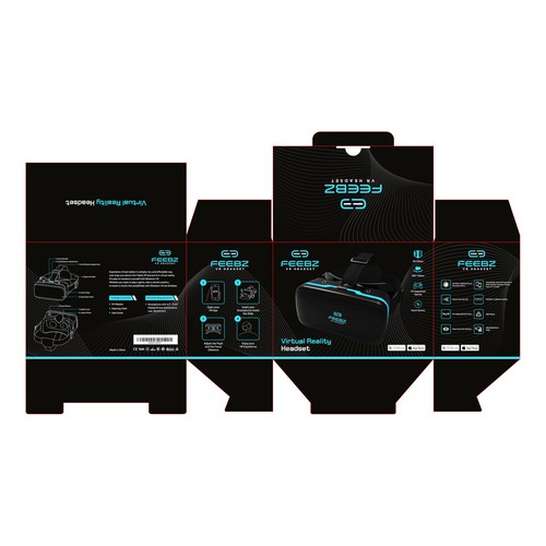 Box packaging for virtual reality headset Design por mahiofficial