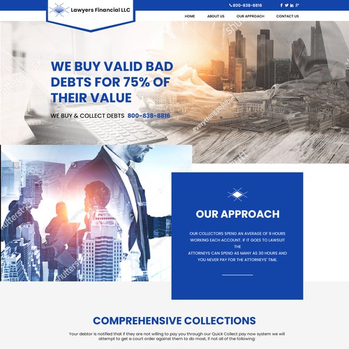 Debt Collection Website Design by Creative GS