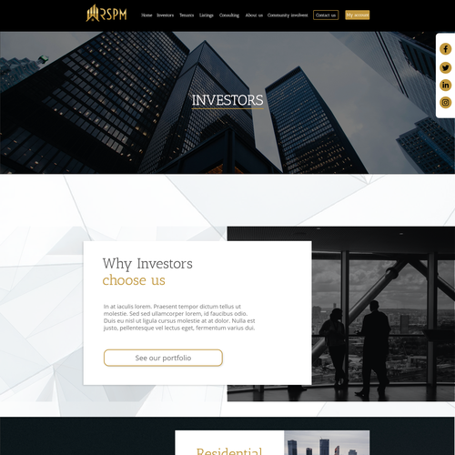 Design a Lux Property Management Website that WOWs Investors! Design by Toud 7