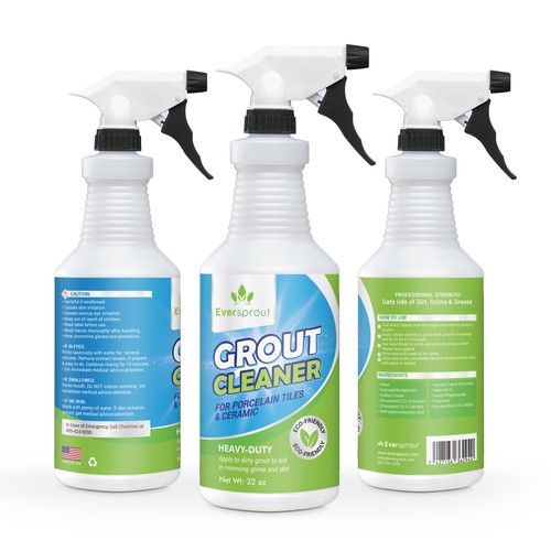 Product Label Design for Eco-Friendly Grout Cleaner Design by Fabian Buisan