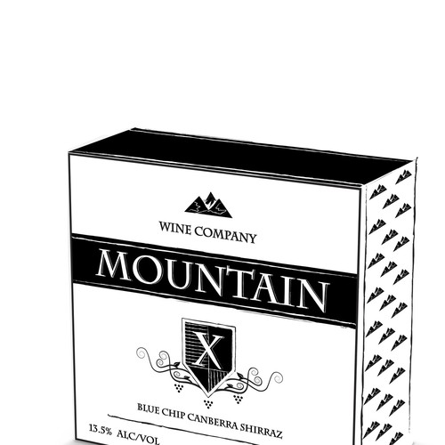 Mountain X Wine Label Diseño de Anderson Moore