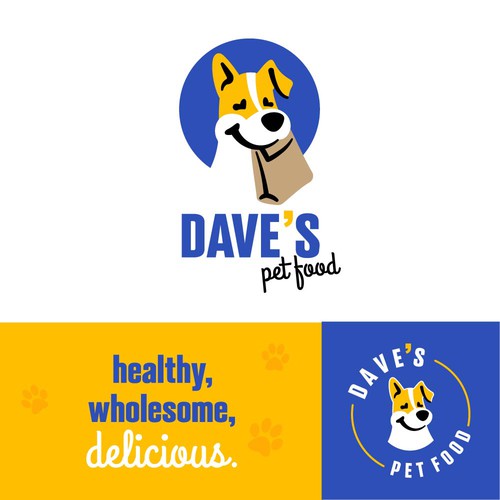 Logo for family owned pet food company Design by Maureen Louise