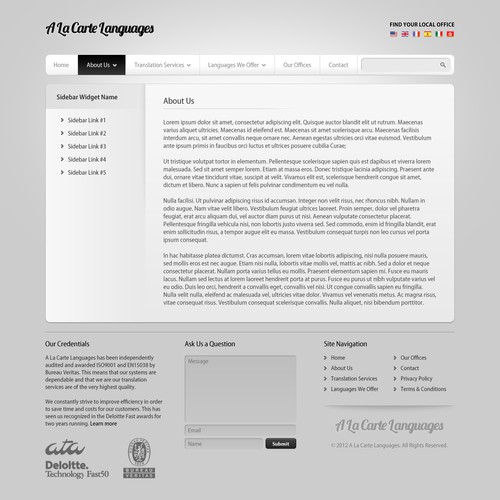 Design di Help A La Carte Languages with a new website design di Awesome Designs